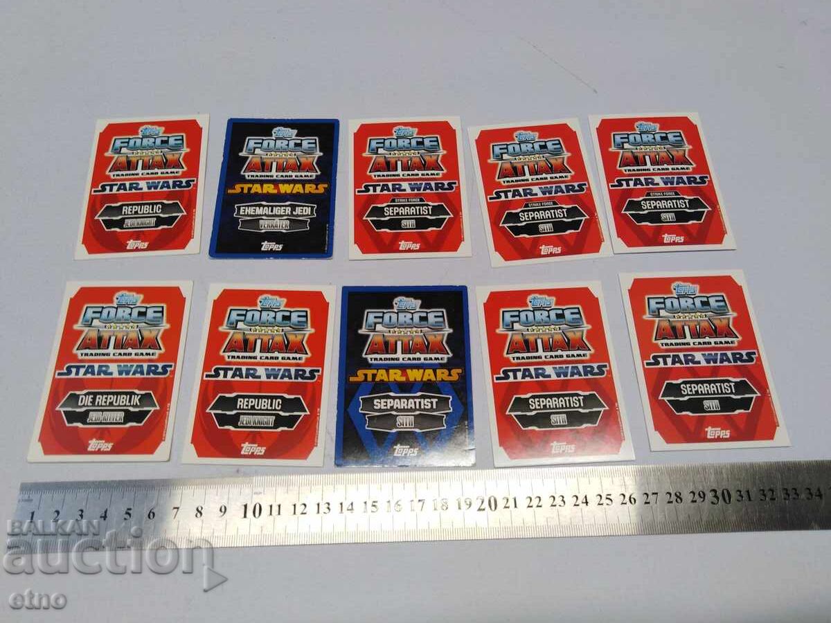 10 pieces of "STAR WARS" 2010 CARDS, PICTURES with price 10.00 BGN | € 5.11