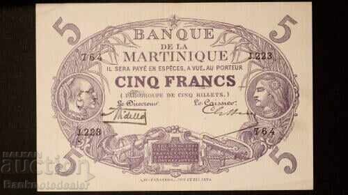 Μαρτινίκα 5 Φράγκα 1934 Pick 6 Ref R223 Μαρτινίκα 5 Φράγκα 1934 Pick 6 Ref R223