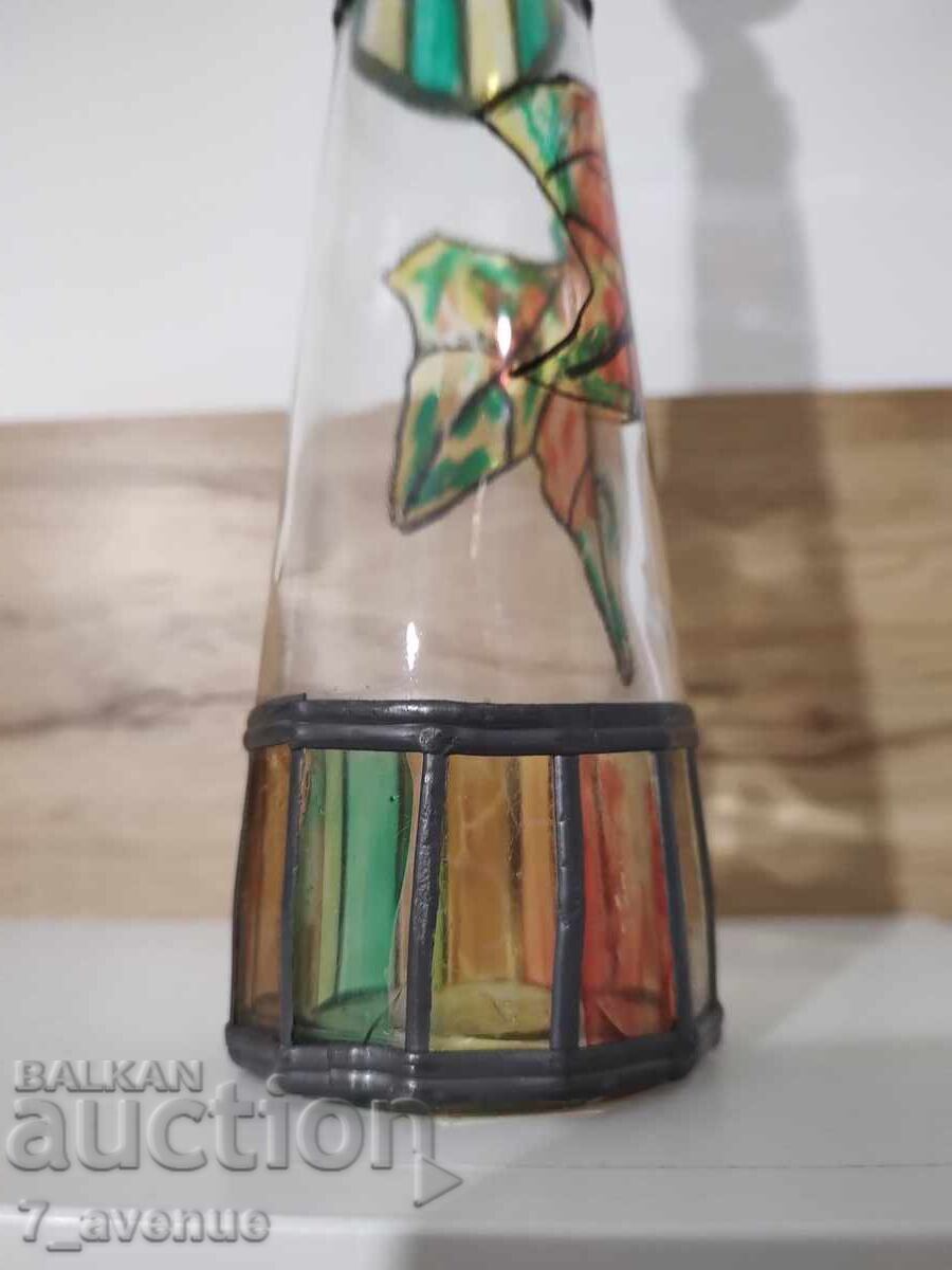 Delivery of Art glass bottle, tall, chic for home 2.10.25