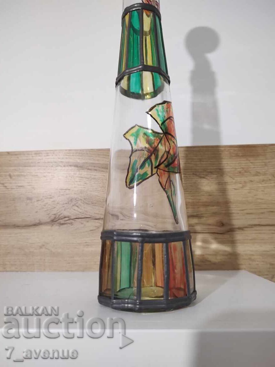 Art glass bottle, tall, chic for home 2.10.25 - 5