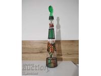 Art glass bottle, tall, chic for home 2.10.25