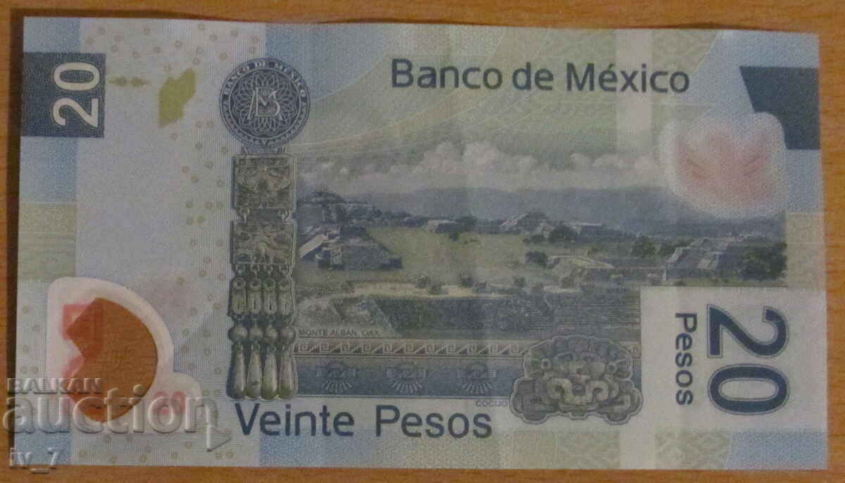 20 PESOS 2018, MEXIC - Polimer cu preț 5.00 BGN | € 2.56 20 PESOS 2018, MEXIC - Polimer cu preț 5.00 BGN | € 2.56