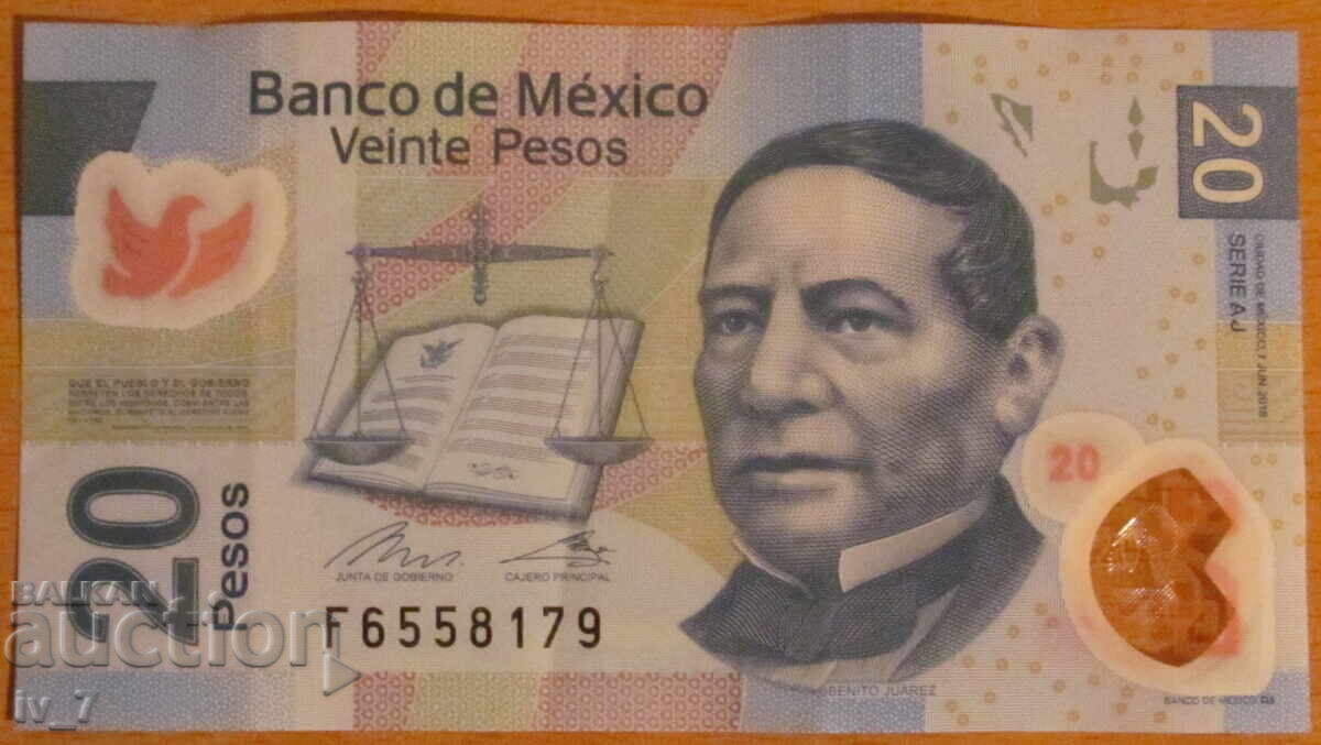 20 PESOS 2018, MEXIC - Polimer 20 PESOS 2018, MEXIC - Polimer