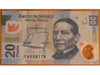 20 PESOS 2018 Year, MEXICO - Polymer