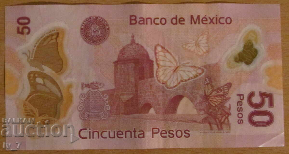50 PESOS 2019, MEXICO - Polimer cu preț 8.00 BGN | € 4.09 50 PESOS 2019, MEXICO - Polimer cu preț 8.00 BGN | € 4.09