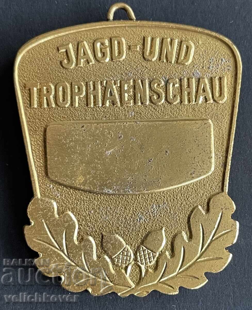 41814 ГДР Източна Германия медал Ловен трофей елен златен с цена 25.00 лв. | € 12.78