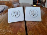 Întrerupător electric dublu vechi, întrerupătoare