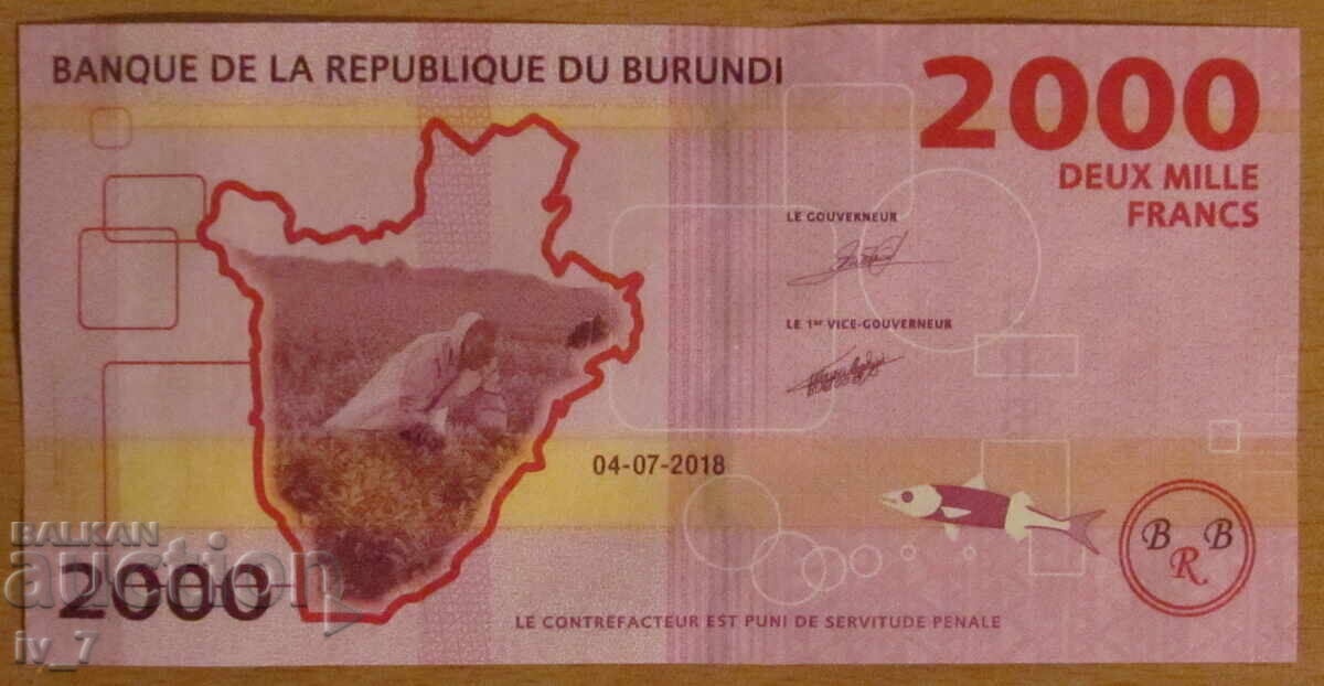 2000 FRANCI 2018, BURUNDI - UNC