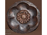 Farfurie decorativă veche, decorațiune de perete, cupru