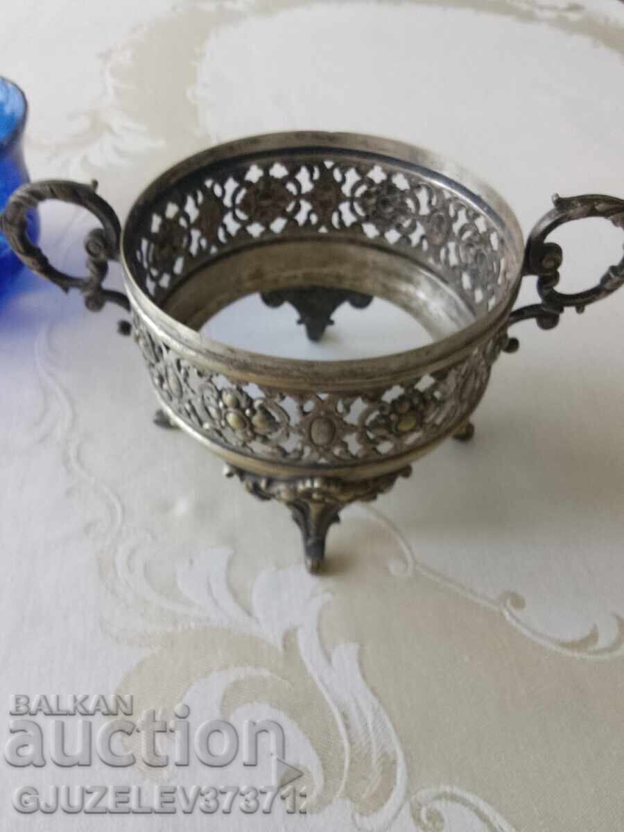 Livrarea WMF - Veche bombonieră antică - metal cristal