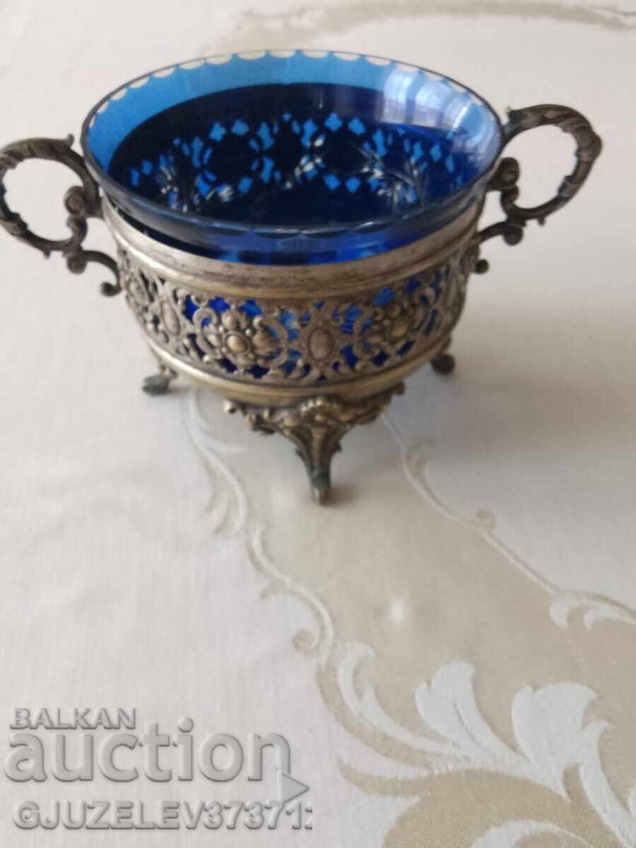 WMF - Old Antique Bonbonniere - Metal Crystal - 6