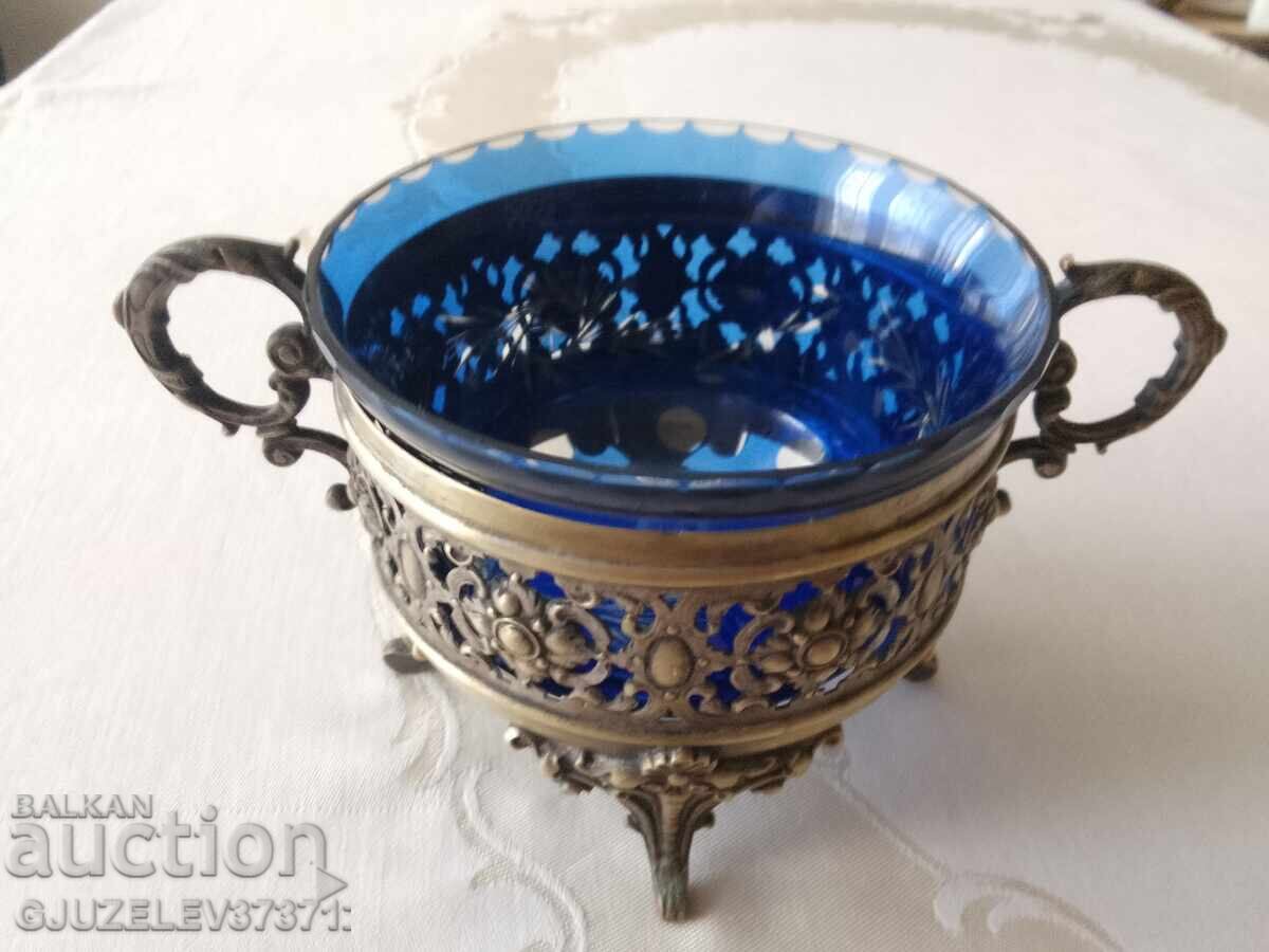 WMF - Old Antique Bonbonniere - Metal Crystal