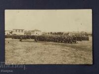 Fotografie veche militară cu Ș.M. (Școală Militară) - jurământ, Regatul Bulgariei