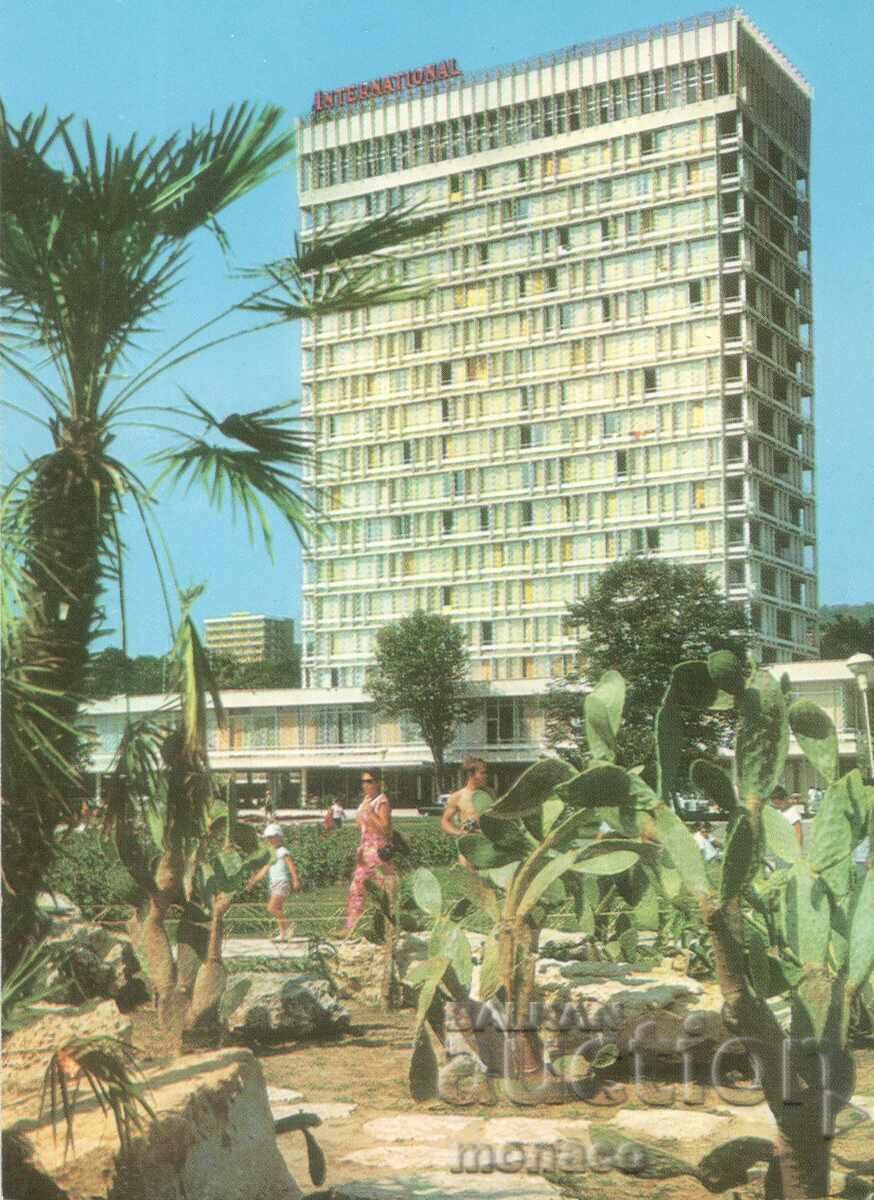 Παλιά καρτ ποστάλ - Χρυσή Ακτή, ξενοδοχείο "International"