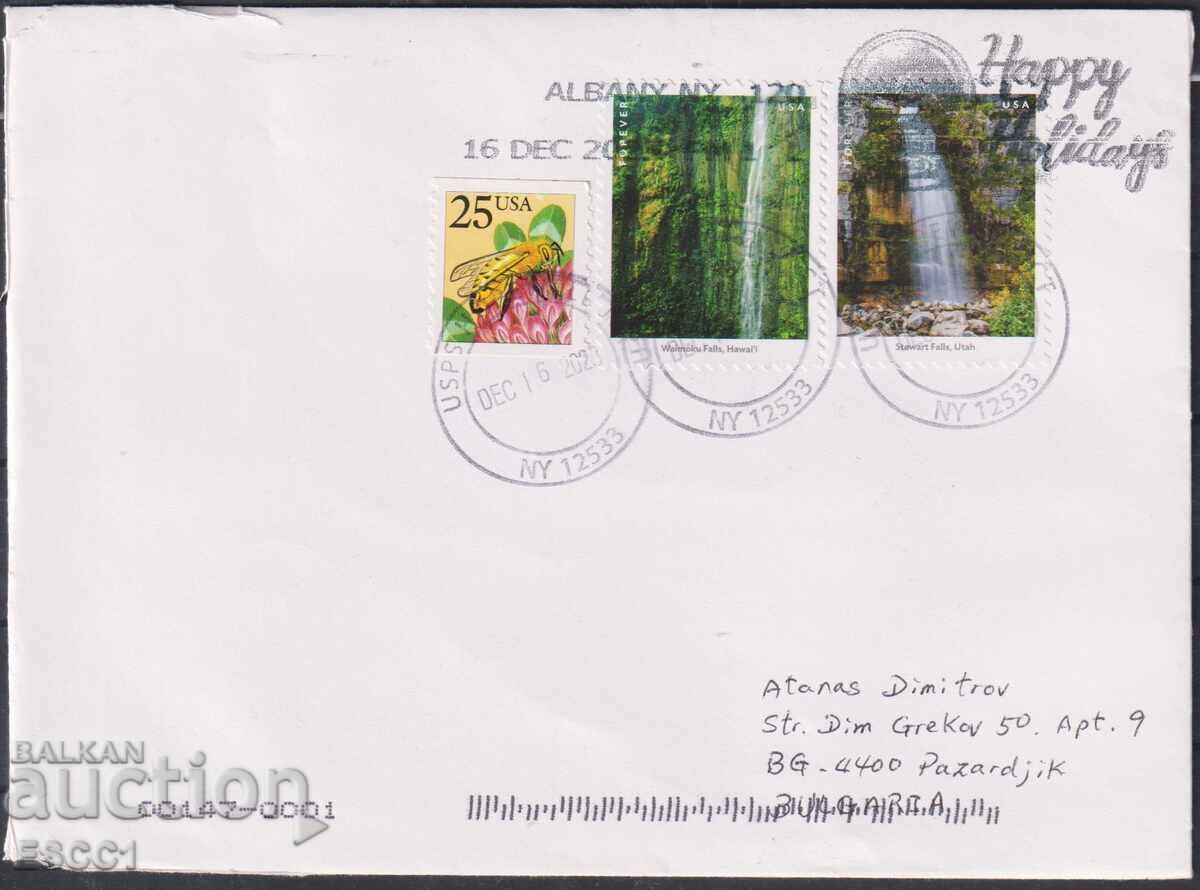 Ταχυδρομικός φάκελος με γραμματόσημα Καταρράκτες Μέλισσα από τις ΗΠΑ