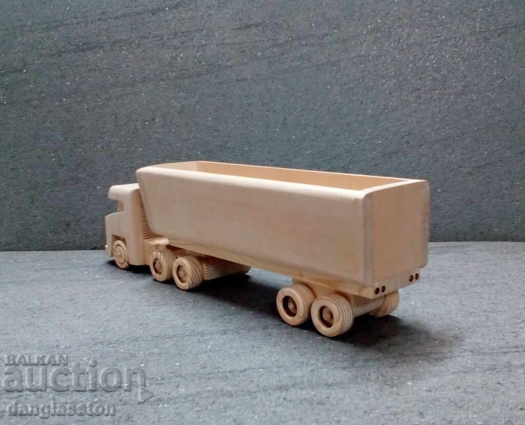 Decorative wooden truck with gondola trailer DMAR 194M2 with price 72.99 BGN | € 37.32