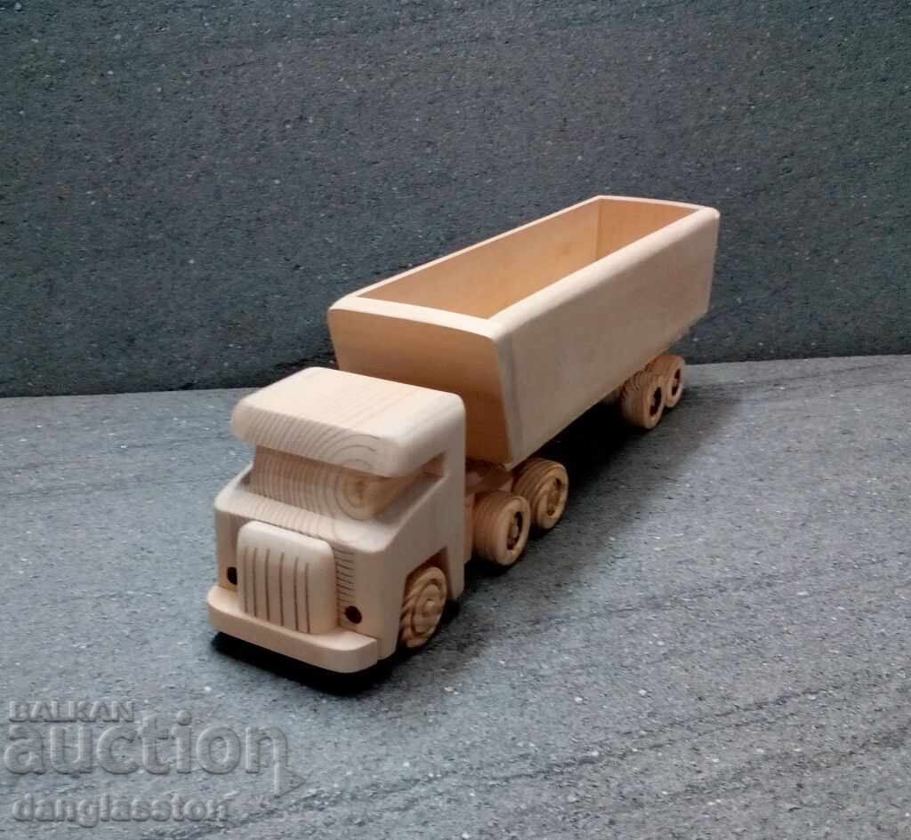Delivery of Decorative wooden truck with gondola trailer DMAR 194M2