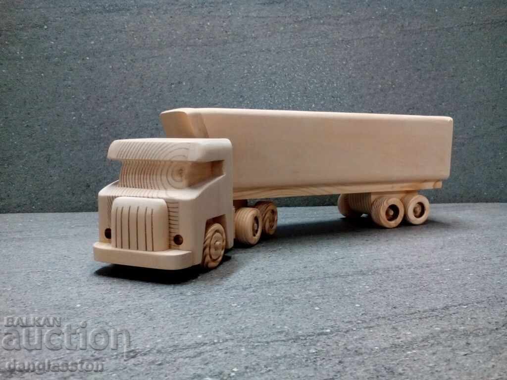 Decorative wooden truck with gondola trailer DMAR 194M2 - 5
