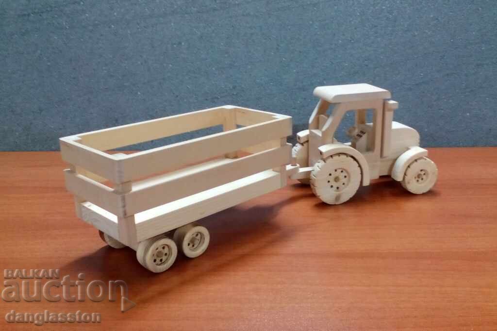 Decorative wooden tractor with trailer DMAR 199N with price 79.99 BGN | € 40.90