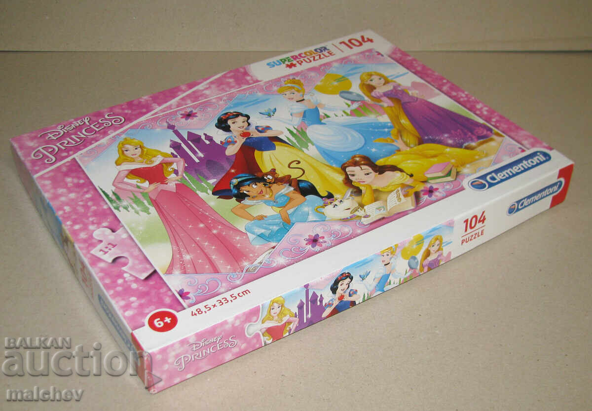 Clementoni Disney Princesses Puzzle, 104 pieces, excellent condition with price 3.00 BGN | € 1.53 Clementoni Disney Princesses Puzzle, 104 pieces, excellent condition with price 3.00 BGN | € 1.53
