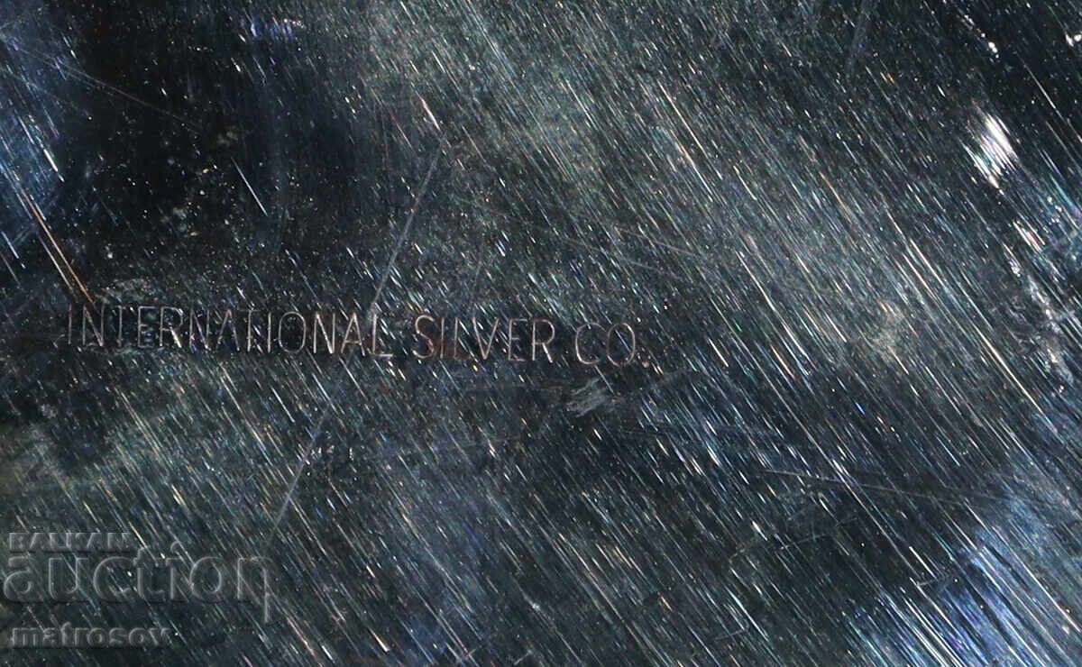 Μεταλλικός ασημένιος δίσκος International silver company ISC - 5 Μεταλλικός ασημένιος δίσκος International silver company ISC - 5