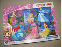 Clementoni Disney Princesses Puzzle, 104 pieces 3D, used