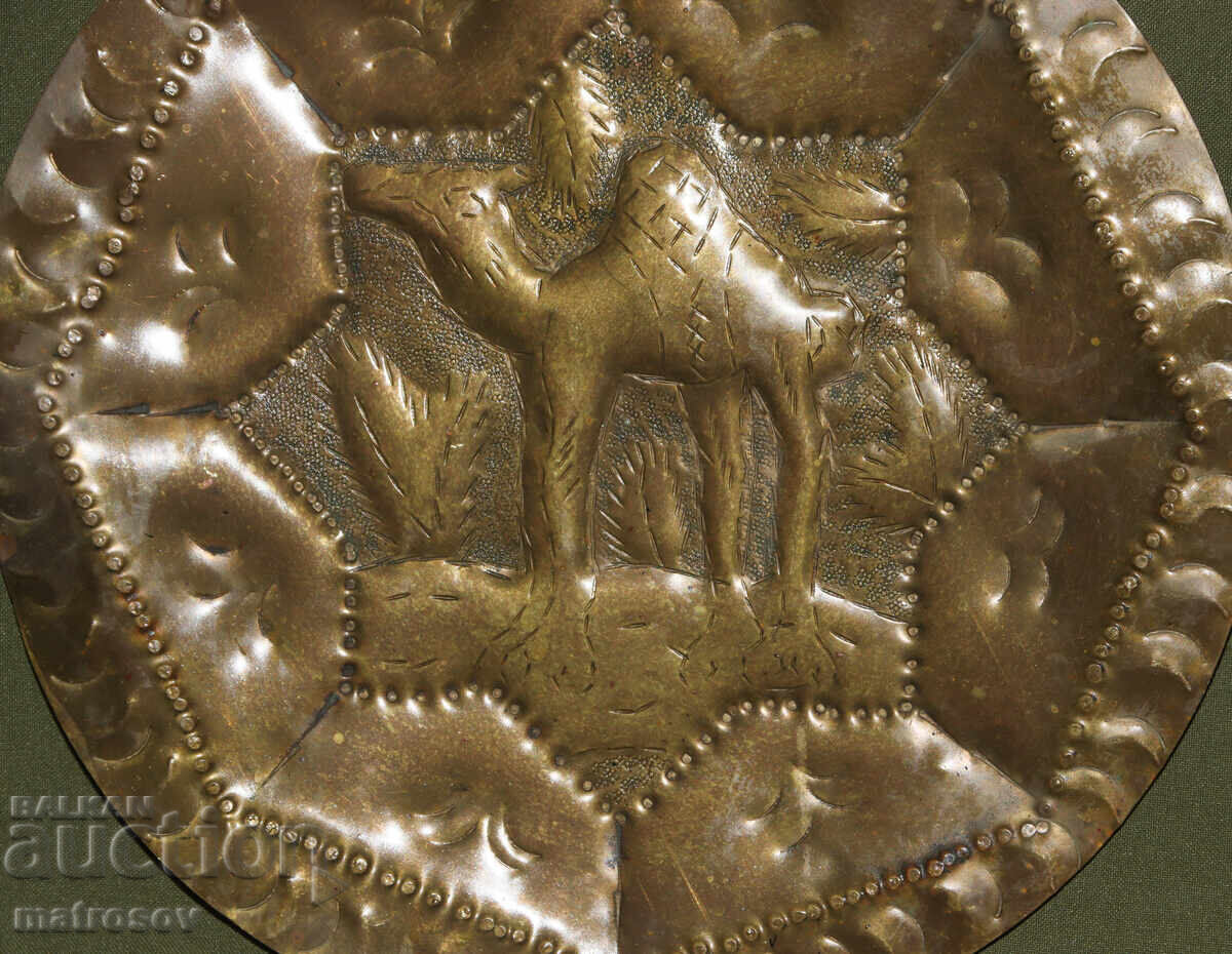 Handmade brass plate wall decoration - 5