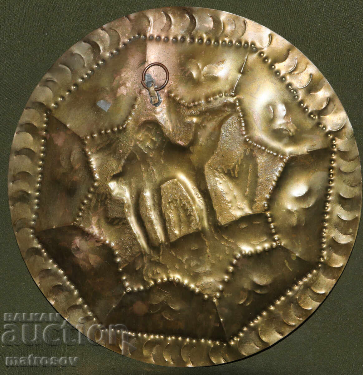 Handmade brass plate wall decoration - 6