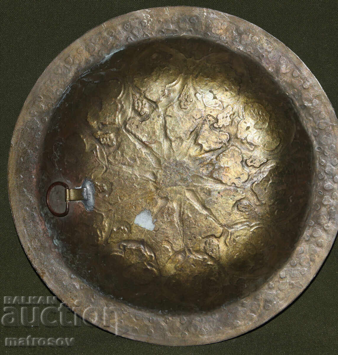 Μεταλλικός διακοσμητικός δίσκος πιάτο γεωμετρικά σχήματα - 7