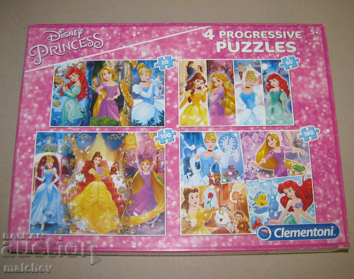 Disney Princesses Puzzle Set of 4 - 20, 60, 100, and 180 pcs Disney Princesses Puzzle Set of 4 - 20, 60, 100, and 180 pcs