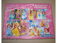 Disney Princesses Puzzle Set of 4 - 20, 60, 100, and 180 pcs