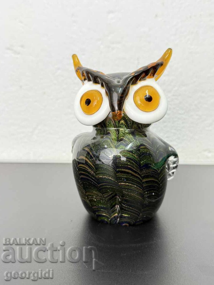 Bufniță / Cucuvea de sticlă Murano. №7423 cu preț 195.00 BGN | € 99.70
