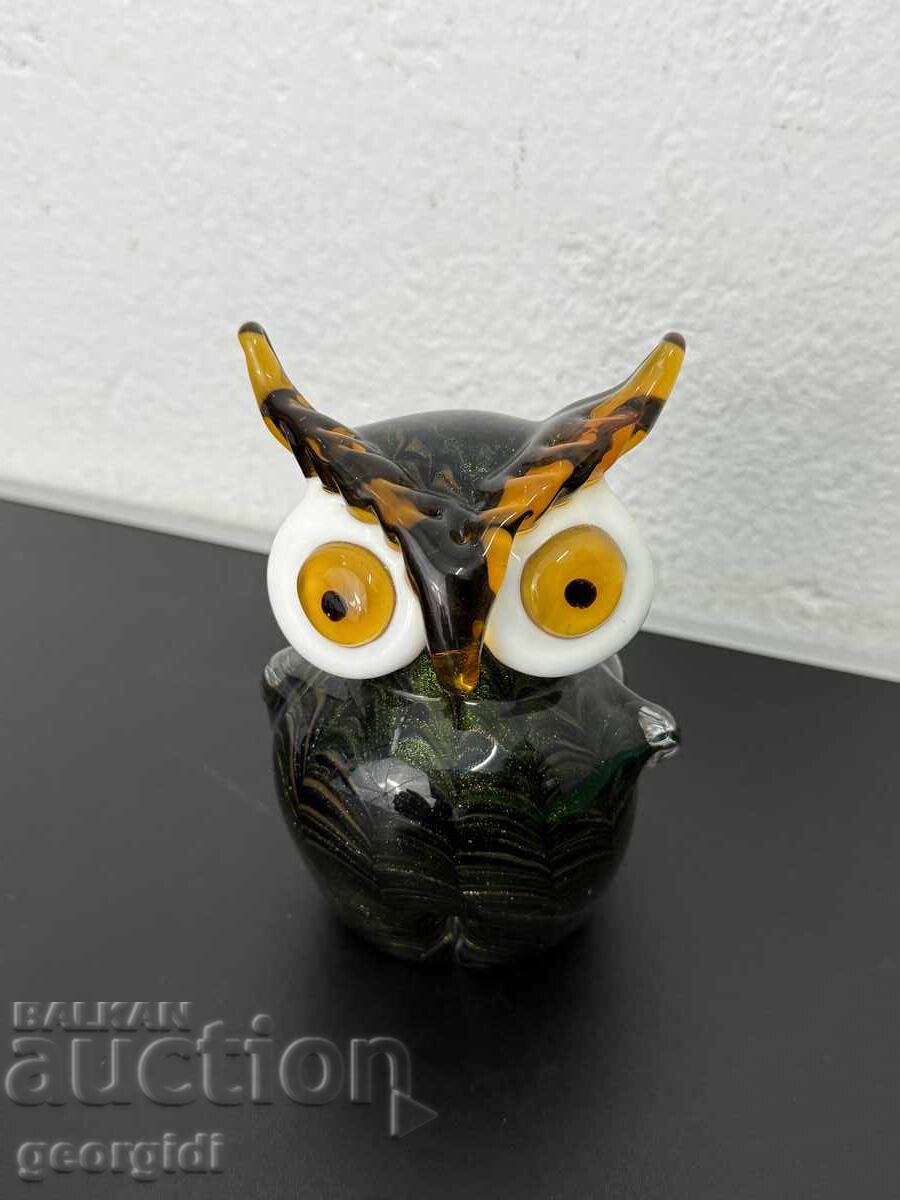 Bufniță / Cucuvea de sticlă Murano. №7423 - 7