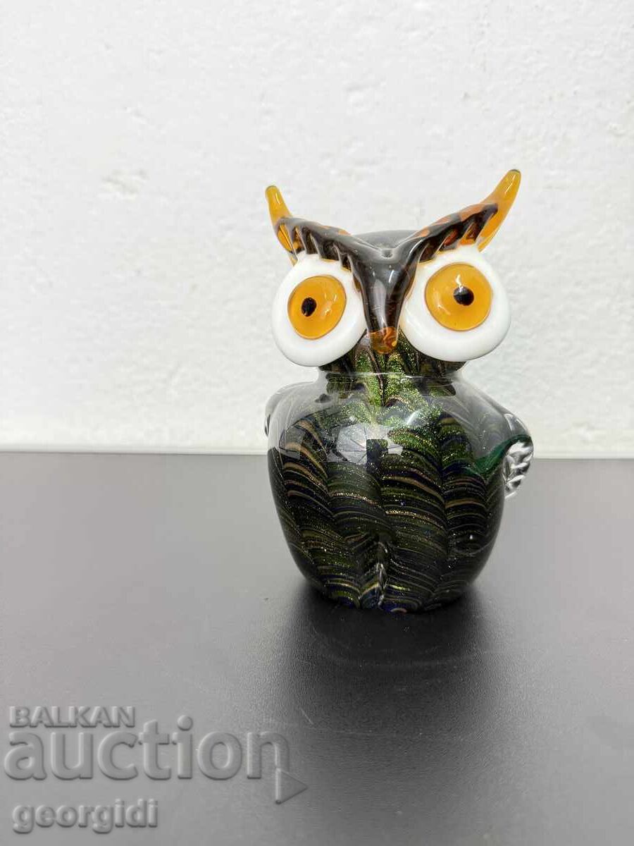 Bufniță / Cucuvea de sticlă Murano. №7423