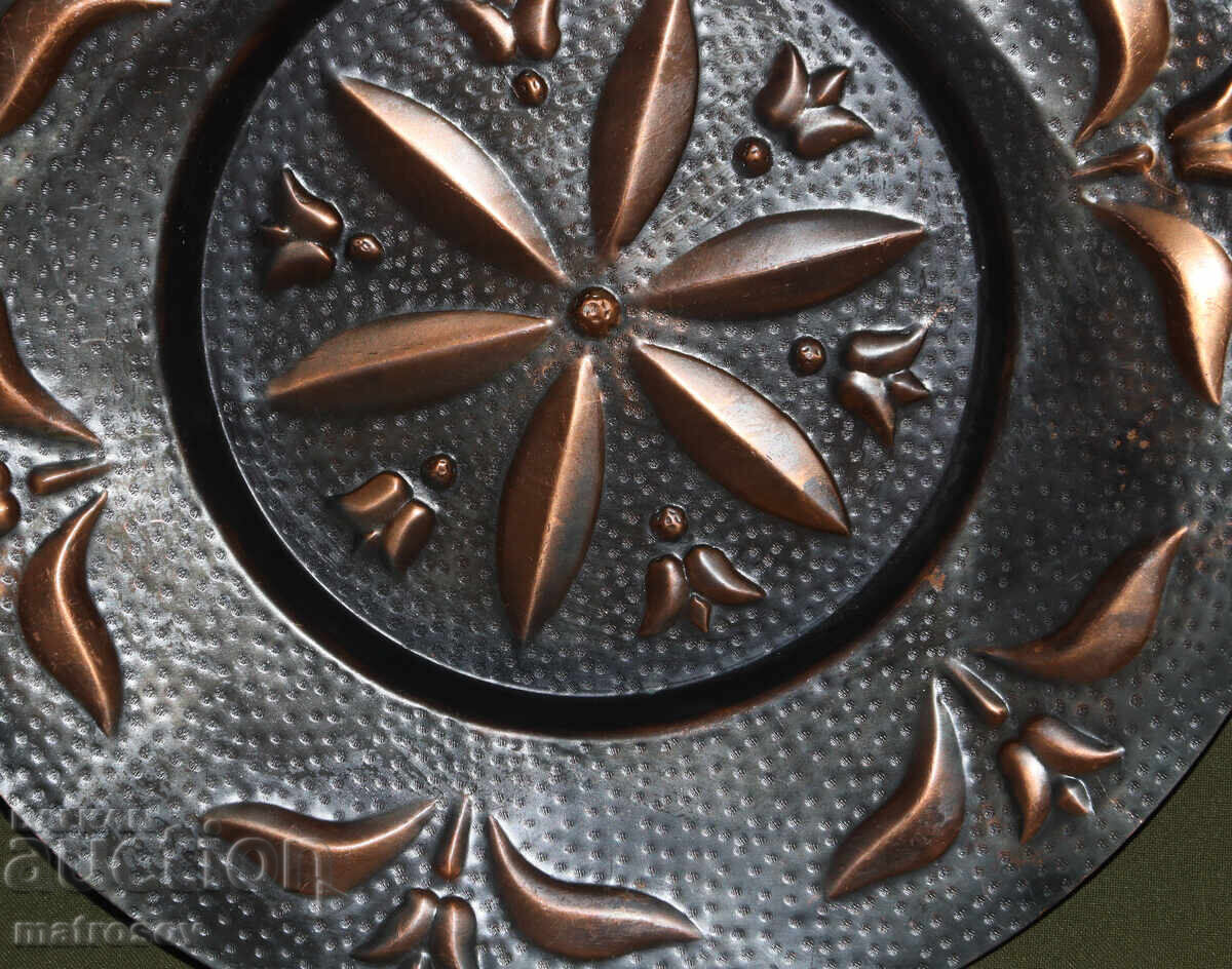 Farfurie de cupru placată, decorațiune de perete - 5 Farfurie de cupru placată, decorațiune de perete - 5