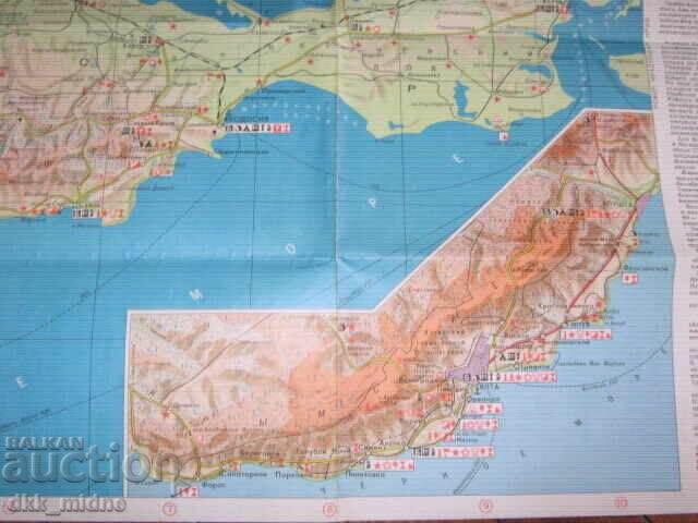 Tourist Map of Crimea 1976 - 7 Tourist Map of Crimea 1976 - 7