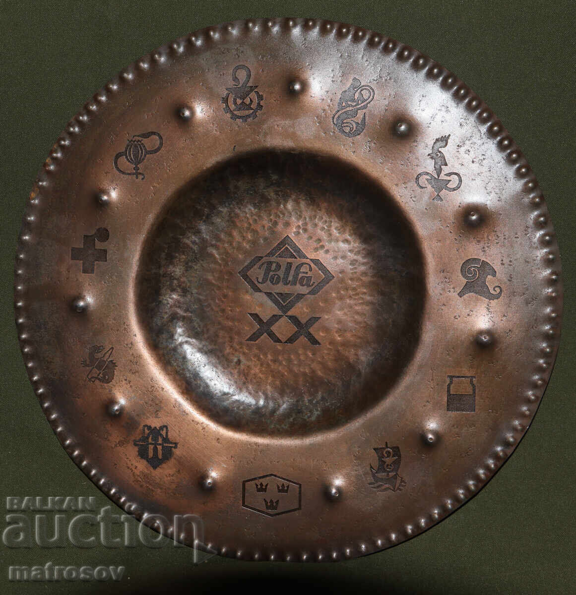 Auction  Copper plate plaque wall decoration