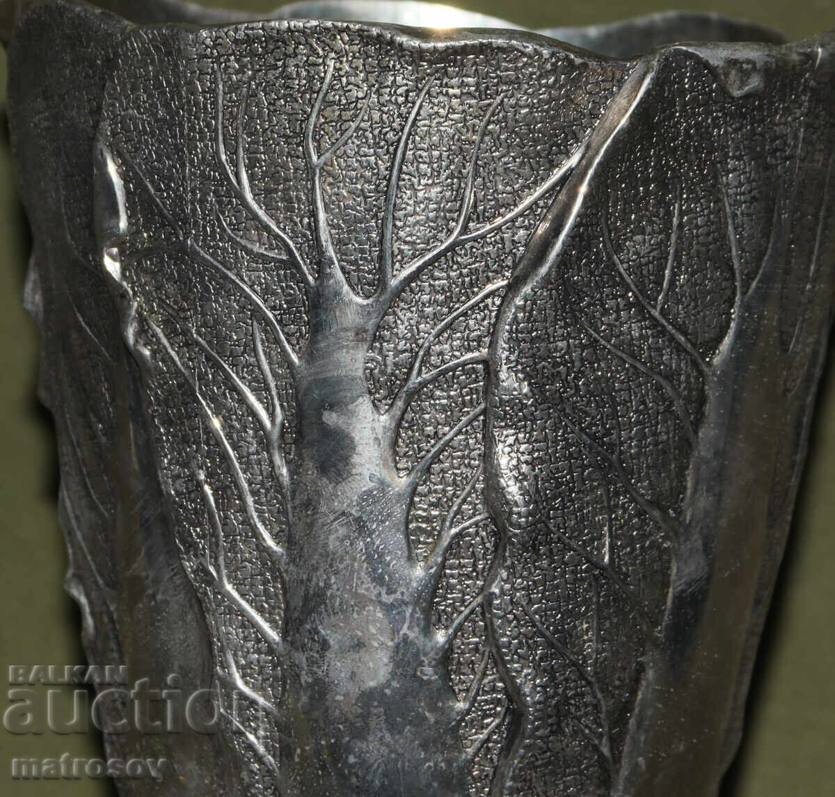 Licitație Vază vintage argintată Vera Lucino cu ornamente