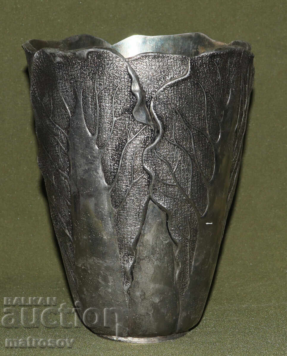 Livrarea Vază vintage argintată Vera Lucino cu ornamente