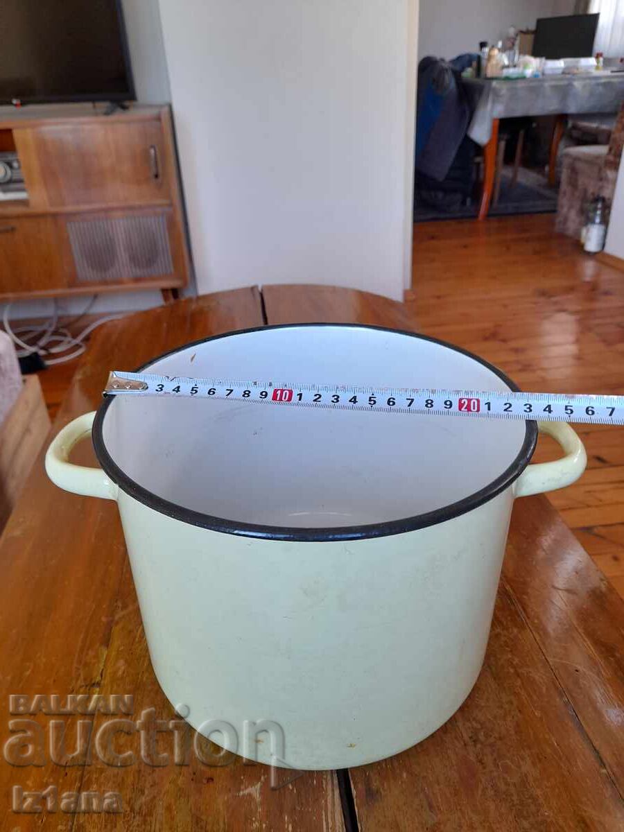 Παλιά γλάστρα από σμάλτο - 5