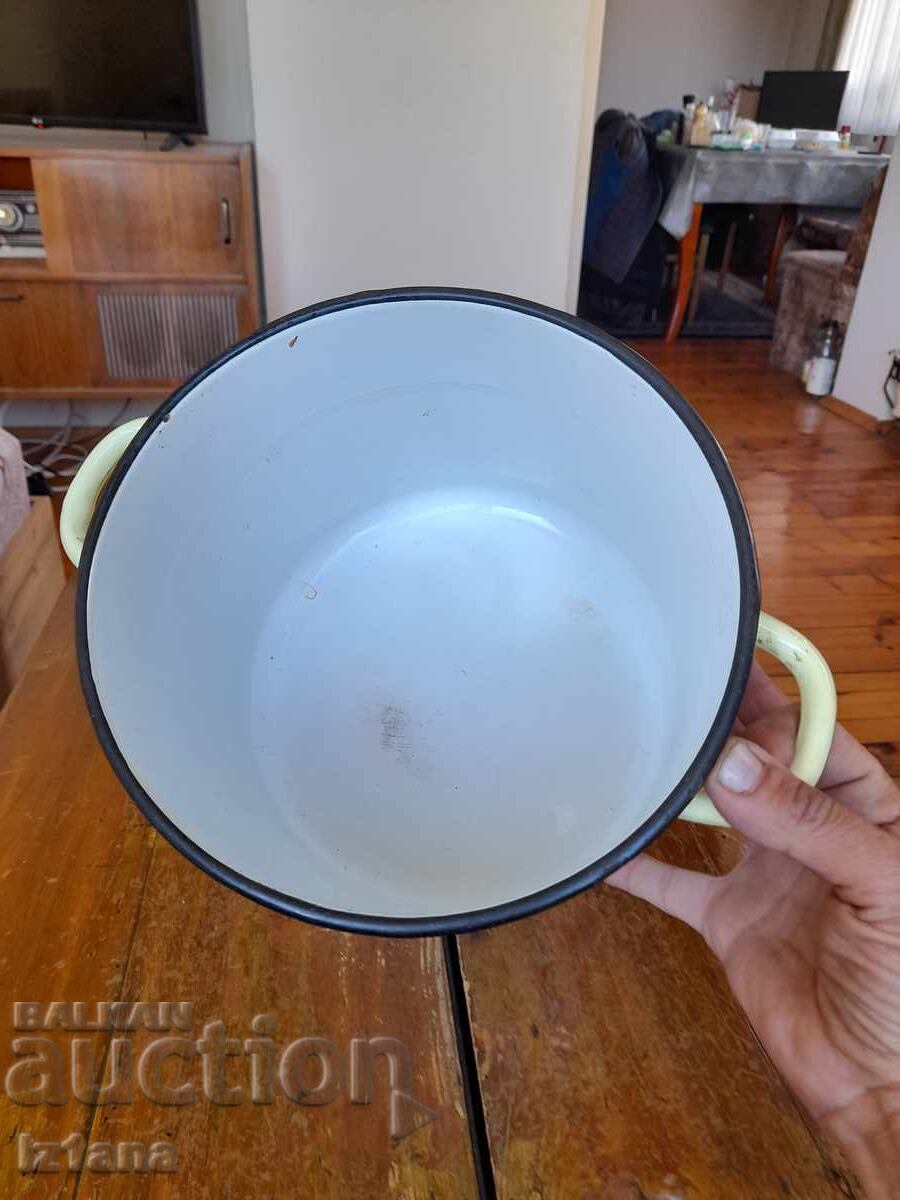 Παλιά γλάστρα από σμάλτο - 6