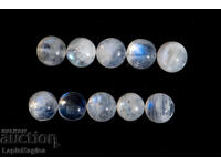 10 bucăți piatră de lună 5mm 6.11ct cabochon rotund