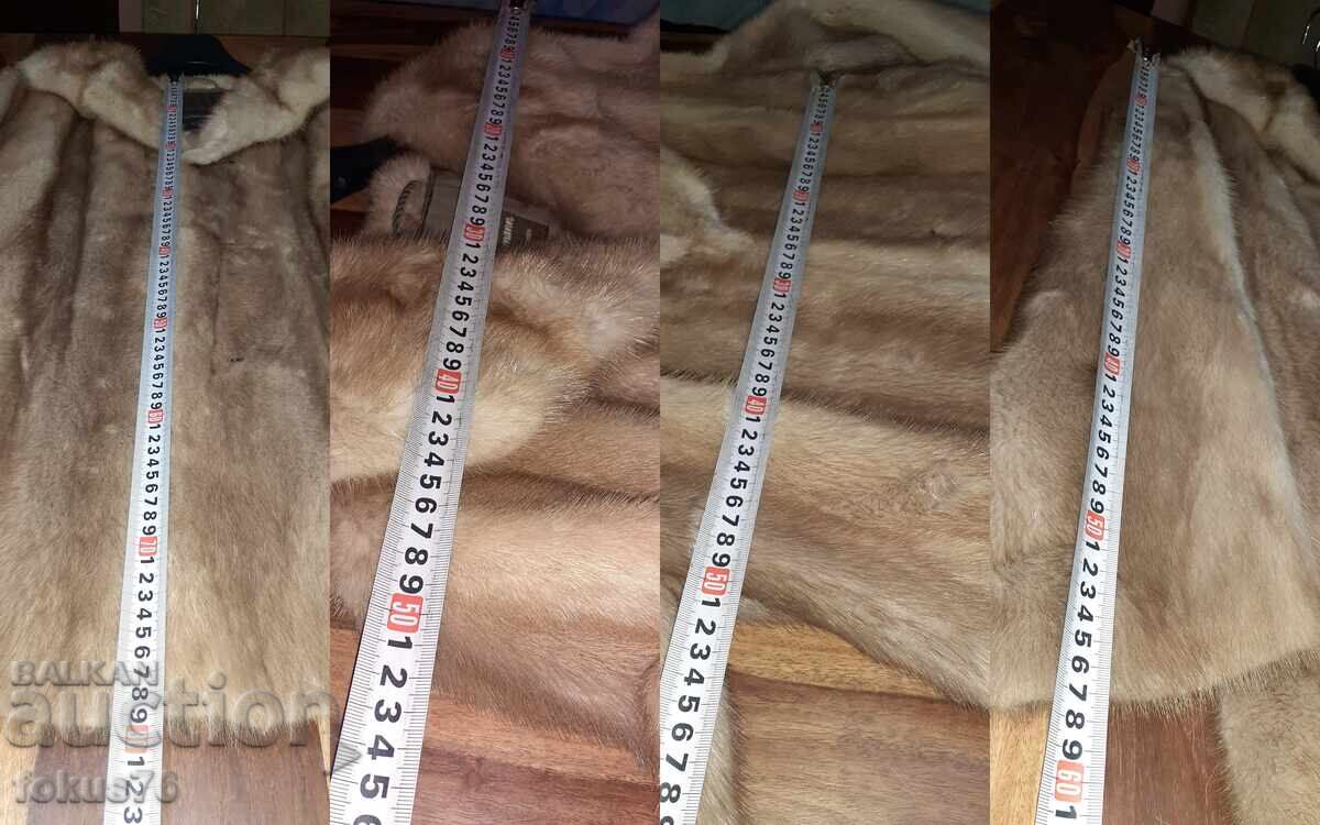 Elegant women's coat made of natural leather - whole mink - 7