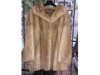 Palton elegant de damă, din piele naturală - nurcă întreagă