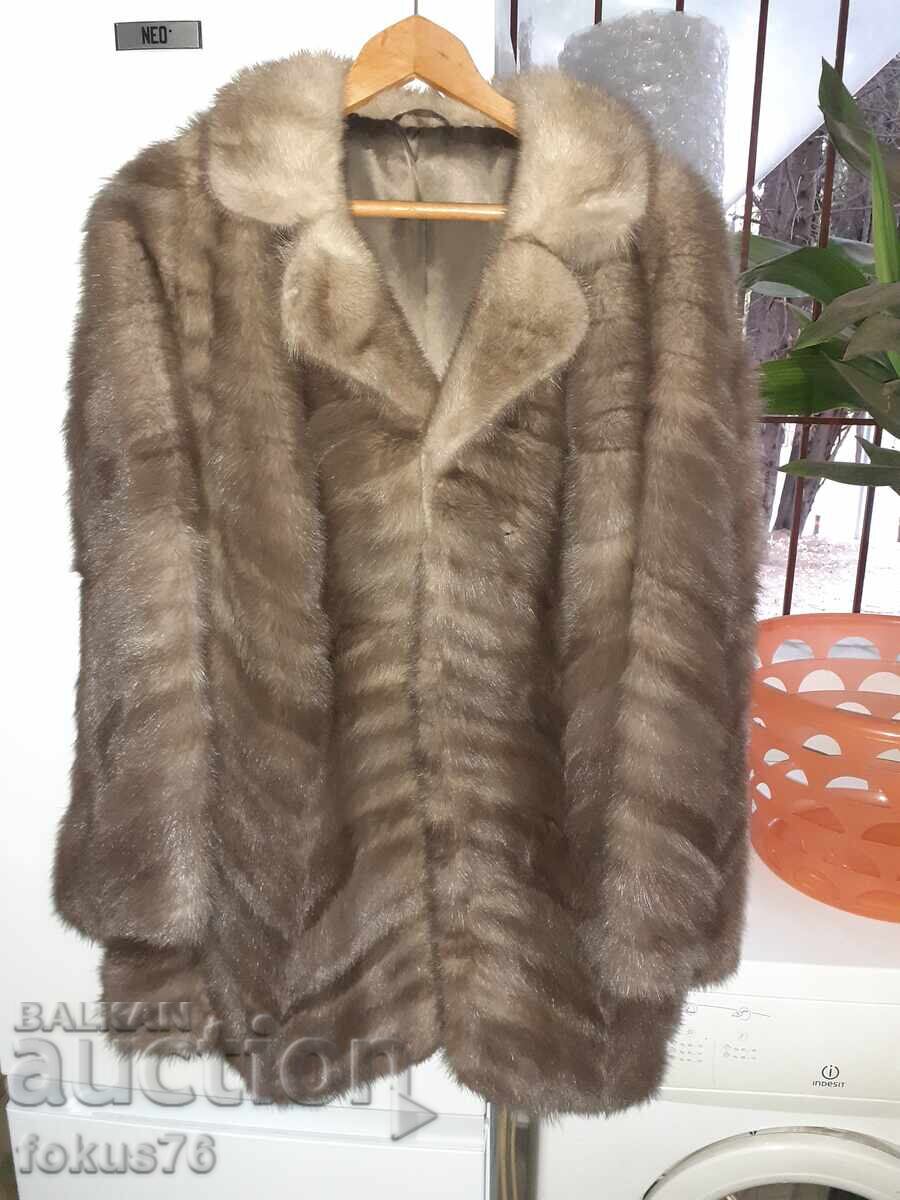 Palton elegant de damă din piele naturală - nurcă - 5 Palton elegant de damă din piele naturală - nurcă - 5