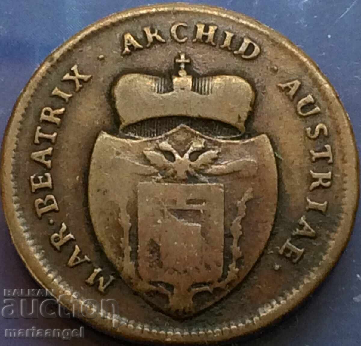 2 coins 1792 Austria Maria Beatrice d,Este (1790 - 1796) 2 coins 1792 Austria Maria Beatrice d,Este (1790 - 1796)