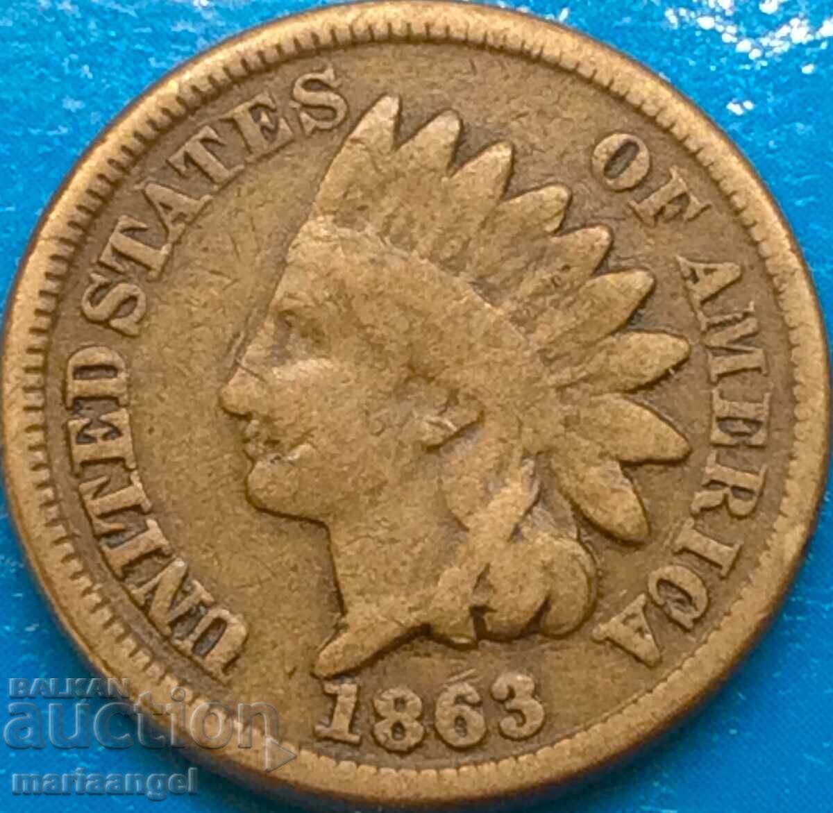 Livrarea 1 cent 1863 SUA Livrarea 1 cent 1863 SUA