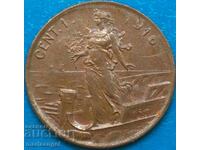 1 centesimo 1916 Italy Victor Emmanuel III 1869-1947