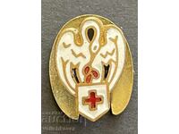 41845 Belgia semn al Crucii Roșii Belgiene emailat