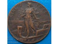2 Centesimi 1915 Italy - Quite Rare